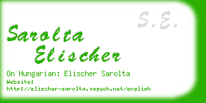 sarolta elischer business card